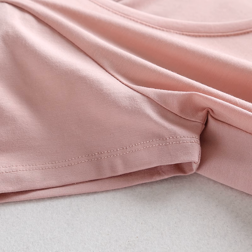 Cotton V-Neck Short Sleeve T-Shirt for Women - Stylish and Comfortable - 图片 9