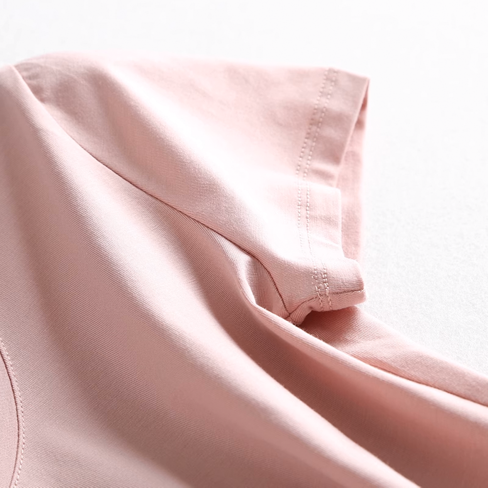 Cotton V-Neck Short Sleeve T-Shirt for Women - Stylish and Comfortable - 图片 5