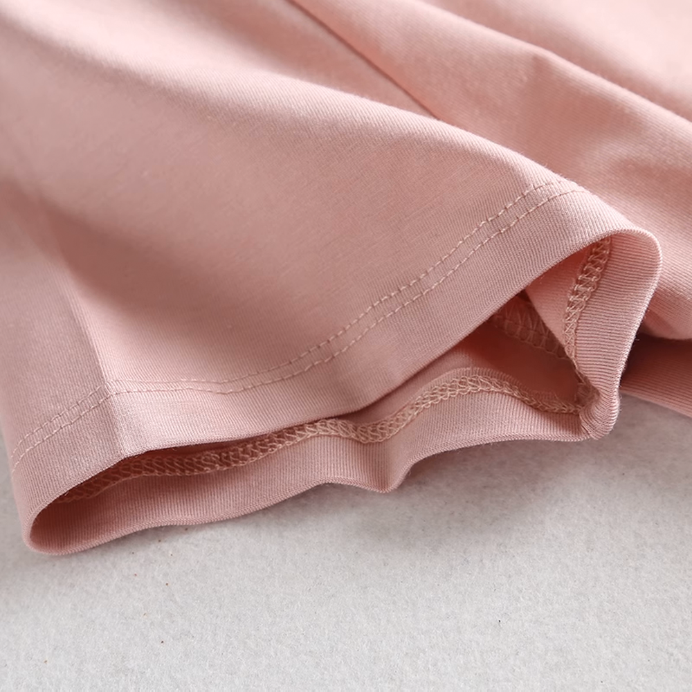 Cotton V-Neck Short Sleeve T-Shirt for Women - Stylish and Comfortable - 图片 11