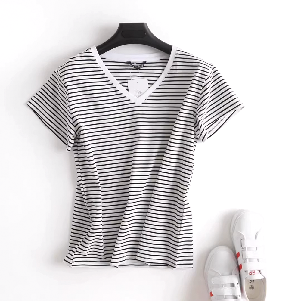 Versatile V-Neck Short Sleeve T-Shirt for Women - Stylish and Comfortable