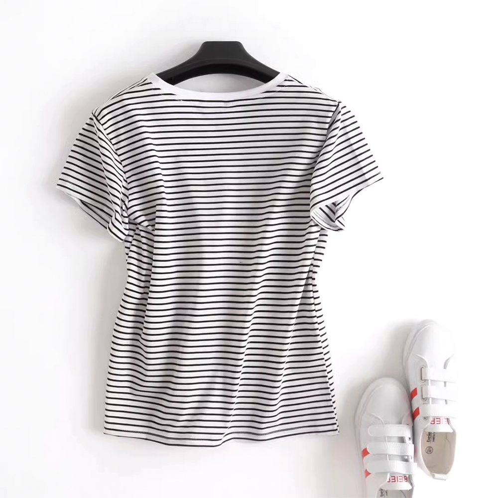 Versatile V-Neck Short Sleeve T-Shirt for Women - Stylish and Comfortable - 图片 2