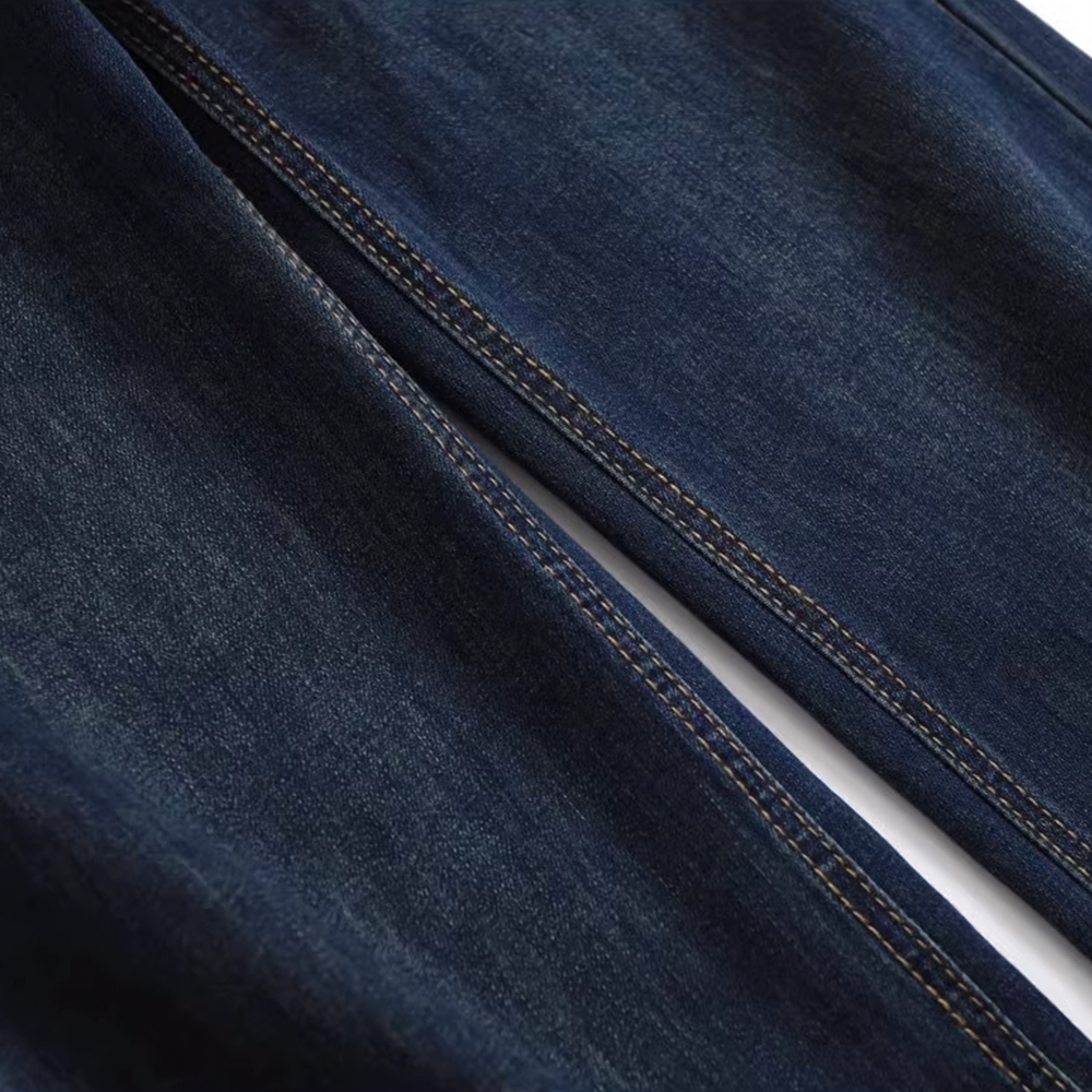 Slim Fit Flare Leg Jeans for Women with Belt - High-Waisted Raw Hem Flared Trousers - 图片 8