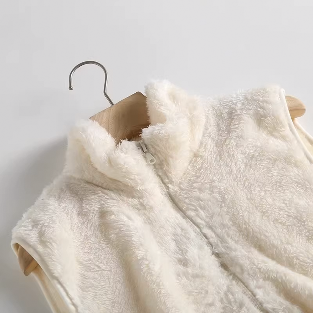 Plush Fleece Vest Waistcoat Coral Fleece Coat for Women - 图片 9