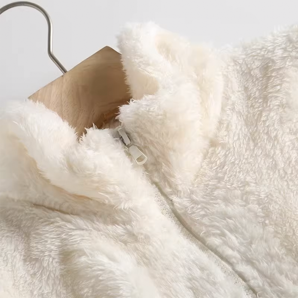 Plush Fleece Vest Waistcoat Coral Fleece Coat for Women - 图片 8