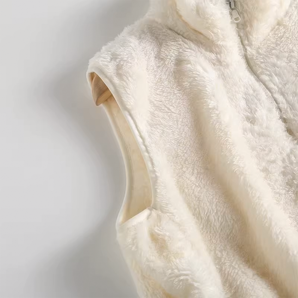 Plush Fleece Vest Waistcoat Coral Fleece Coat for Women - 图片 7