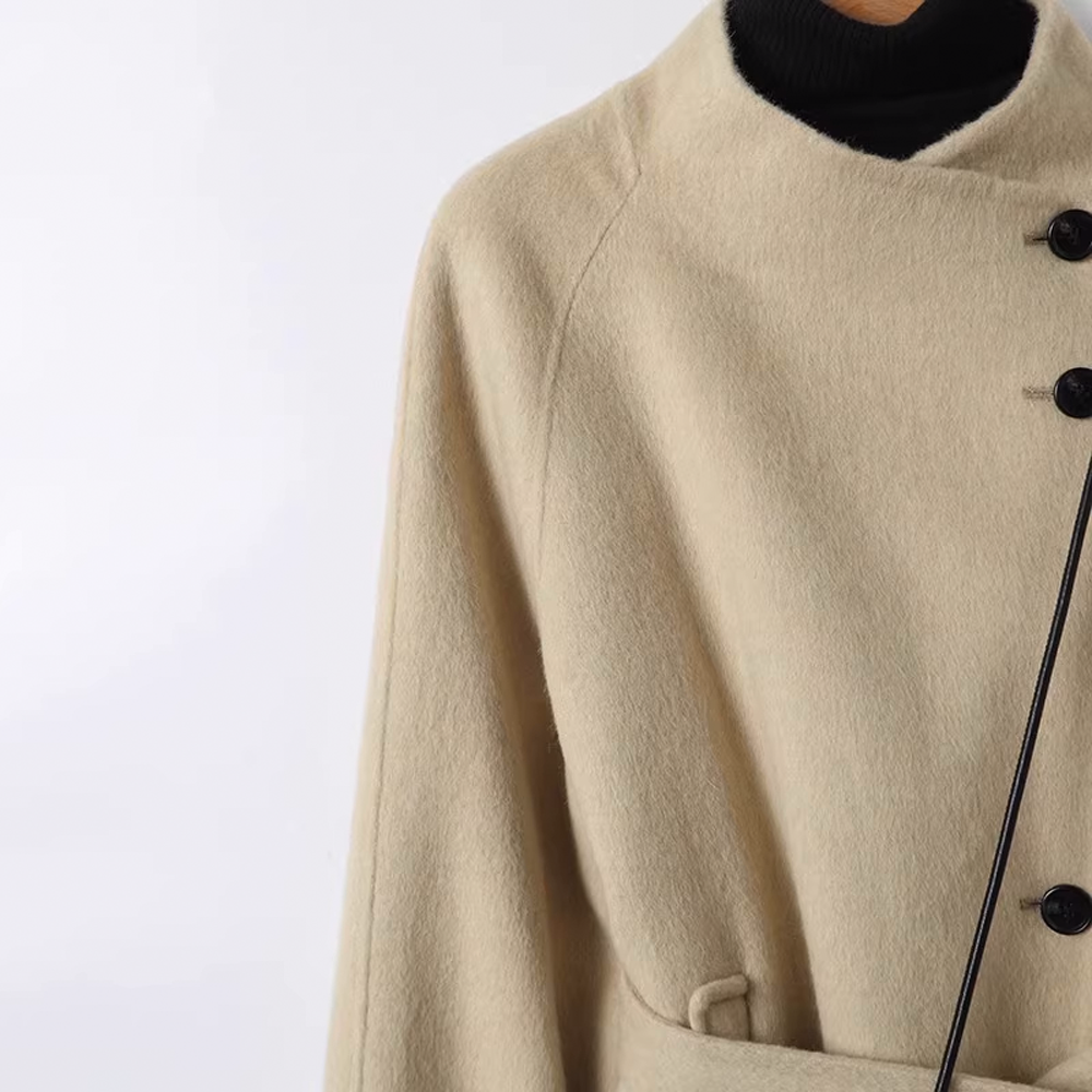 Loose-Fit Versatile Lapel Collar Double-Sided Wool Coat - Stylish and Comfortable - 图片 8