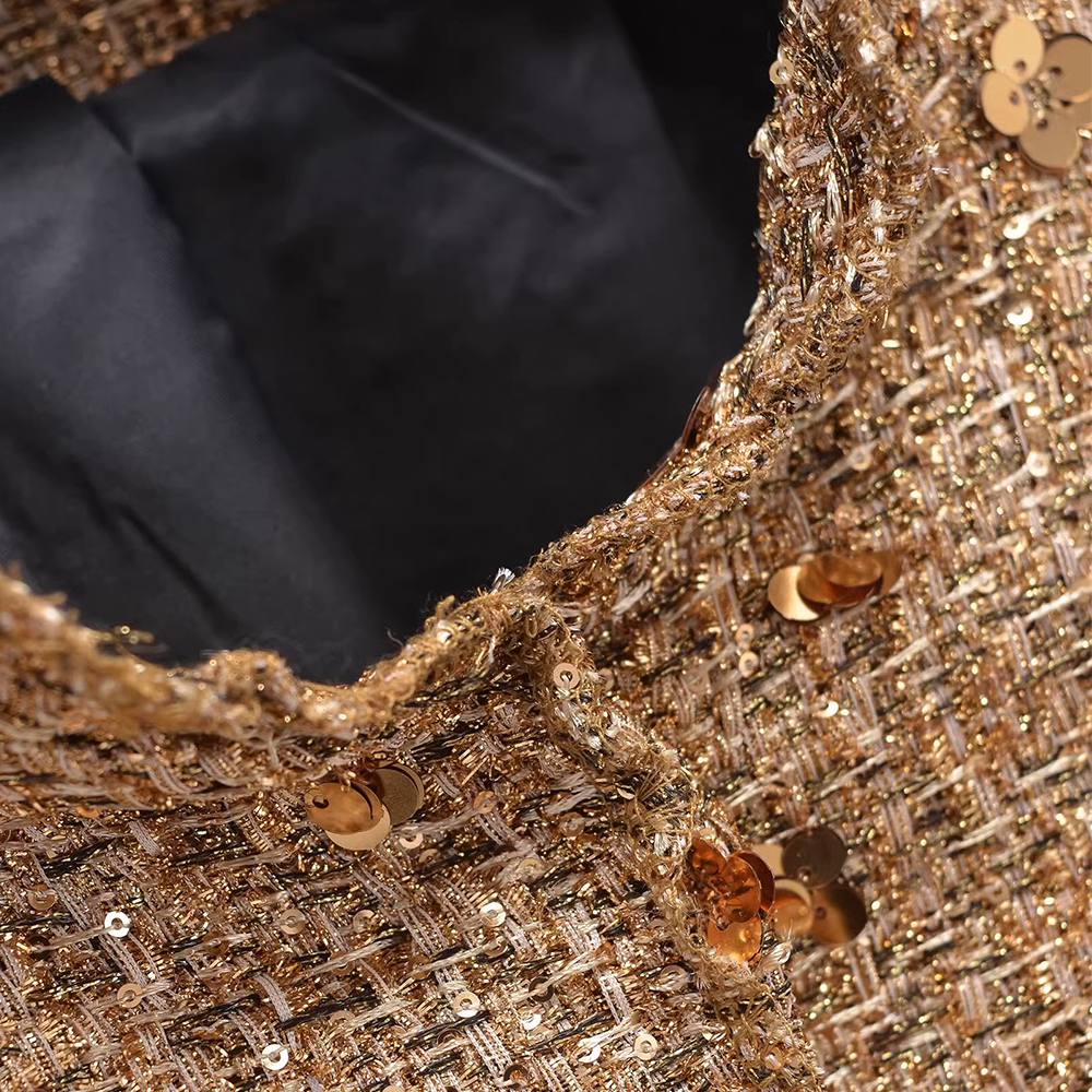 Loose-Fit Pearl-Embellished Chanel-Style Jacket with Pilot Lapel Collar for Women - 图片 8