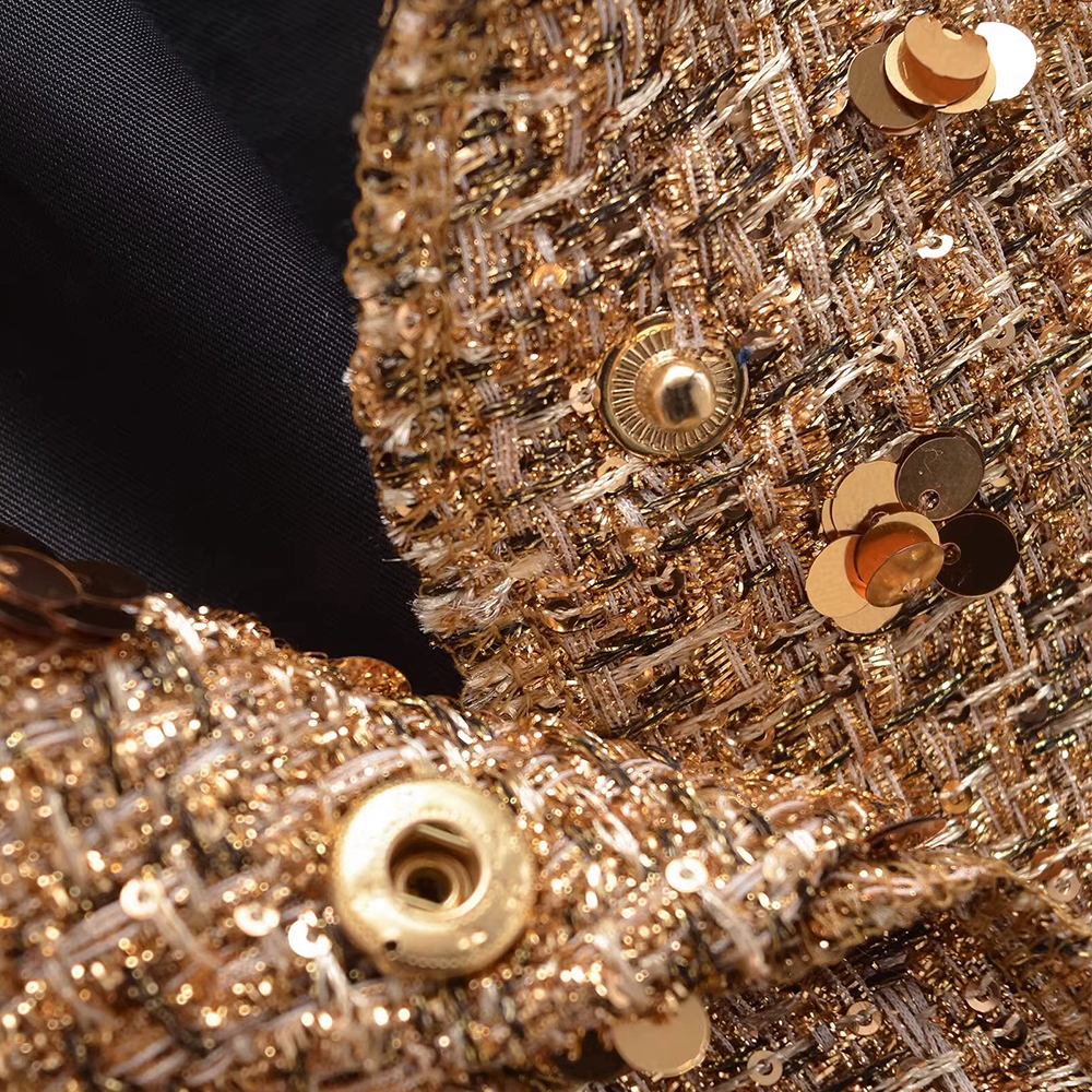 Loose-Fit Pearl-Embellished Chanel-Style Jacket with Pilot Lapel Collar for Women - 图片 4