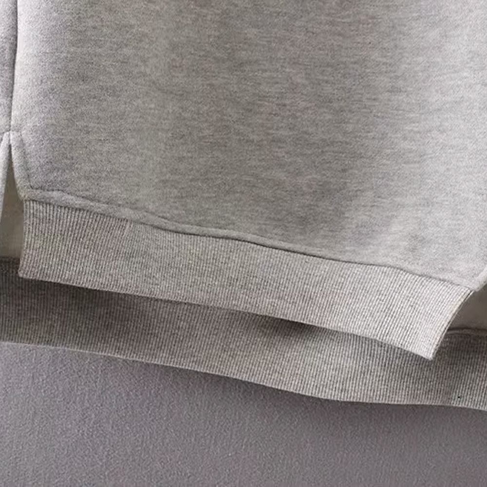 Long Plush-Lined Over-Knee Sweatshirt for Women - Cozy and Stylish - 图片 7