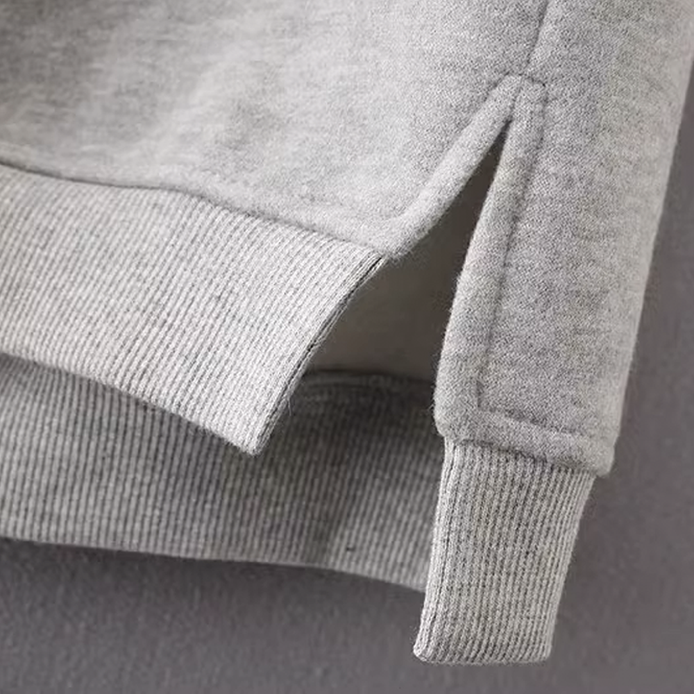 Long Plush-Lined Over-Knee Sweatshirt for Women - Cozy and Stylish - 图片 6